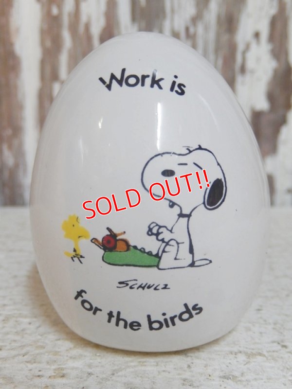 画像1: ct-150302-68 Snoopy / 70's Ceramic Egg Ornament