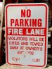 画像1: dp-150501-07 Road sign "FIRE LANE NO PARKING" (1)