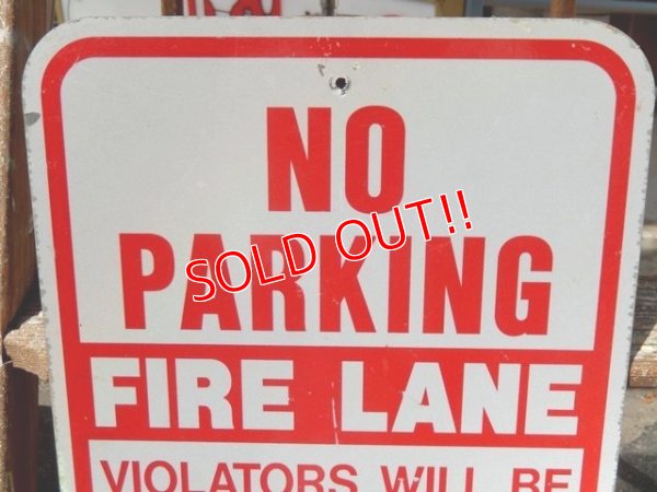 画像2: dp-150501-07 Road sign "FIRE LANE NO PARKING"