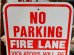 画像2: dp-150501-07 Road sign "FIRE LANE NO PARKING" (2)