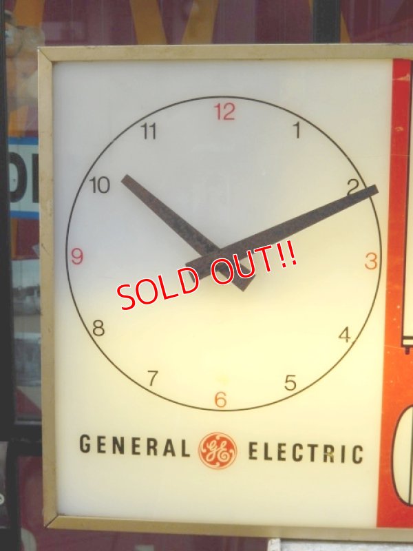 画像4: dp-150501-08 General Electric / Lighted Sign Clock