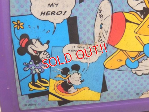 画像2: ct-150511-05 Mickey Mouse in the Mail Pilot / Aladdin 90's Plastic Lunchbox