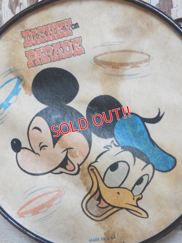 画像2: ct-150519-46 Mickey Mouse & Donald Duck / Vintage Tambourine