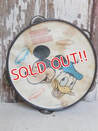 ct-150519-46 Mickey Mouse & Donald Duck / Vintage Tambourine