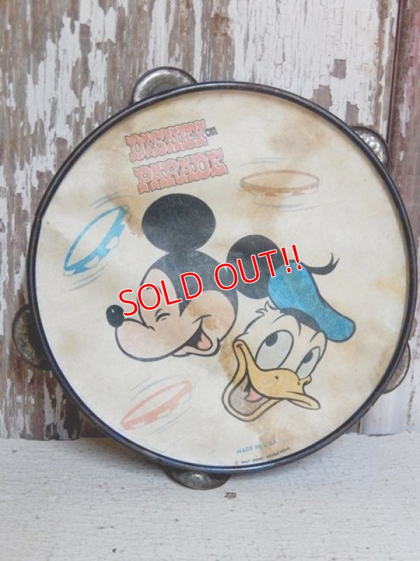 画像1: ct-150519-46 Mickey Mouse & Donald Duck / Vintage Tambourine