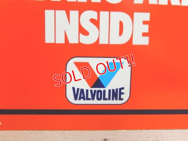 画像2: dp-150602-03 Valvoline / 1984 Plastic Sign "CUSTOMER WAITING AREA INSIDE"