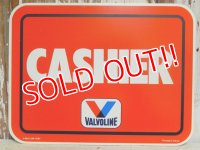 dp-150602-02 Valvoline / 1984 Plastic Sign "CASHIER"