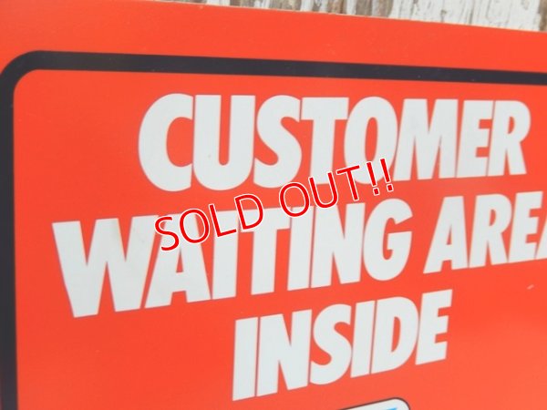 画像3: dp-150602-03 Valvoline / 1984 Plastic Sign "CUSTOMER WAITING AREA INSIDE"