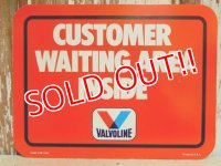 dp-150602-03 Valvoline / 1984 Plastic Sign "CUSTOMER WAITING AREA INSIDE"