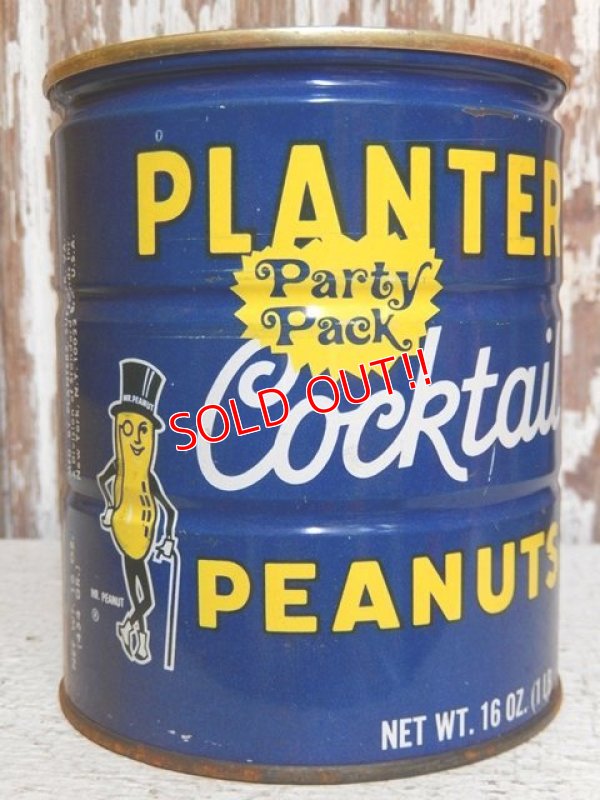画像1: dp-150609-03 Planters / Mr.Peanuts 70's Party Pack Cocktail Peanuts Tin Can