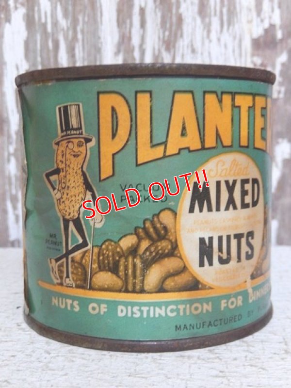 画像1: dp-150609-08 Planters / Mr.Peanuts 40's Salted Mixie Nuts Tin Can