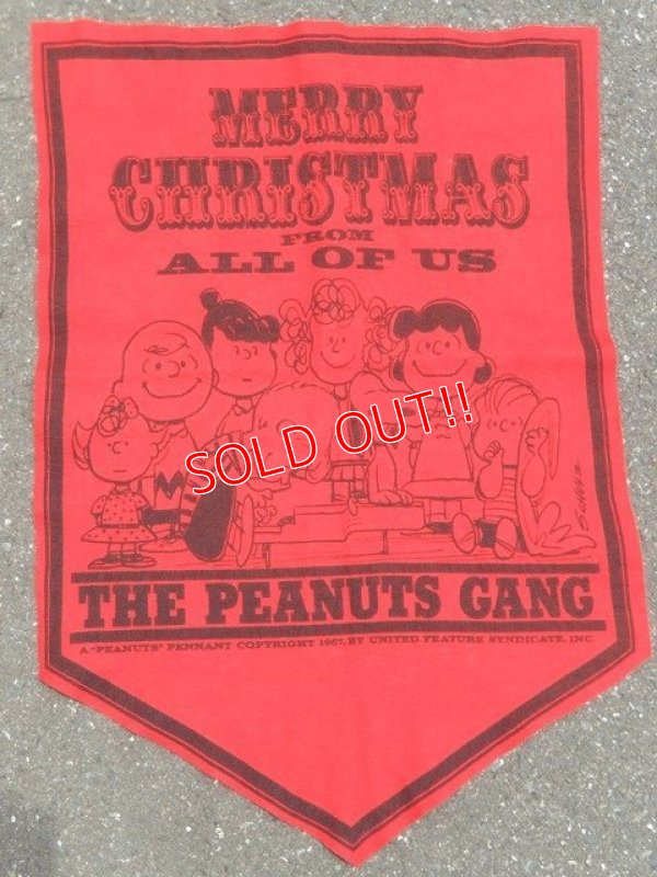 画像1: ct-150609-02 PEANUTS / 60's Banner "Merry Christmas""