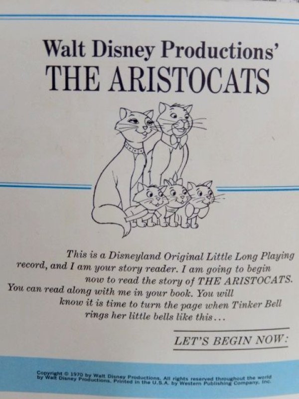 画像2: ct-150519-29 The Aristcats / 70's Record and Book
