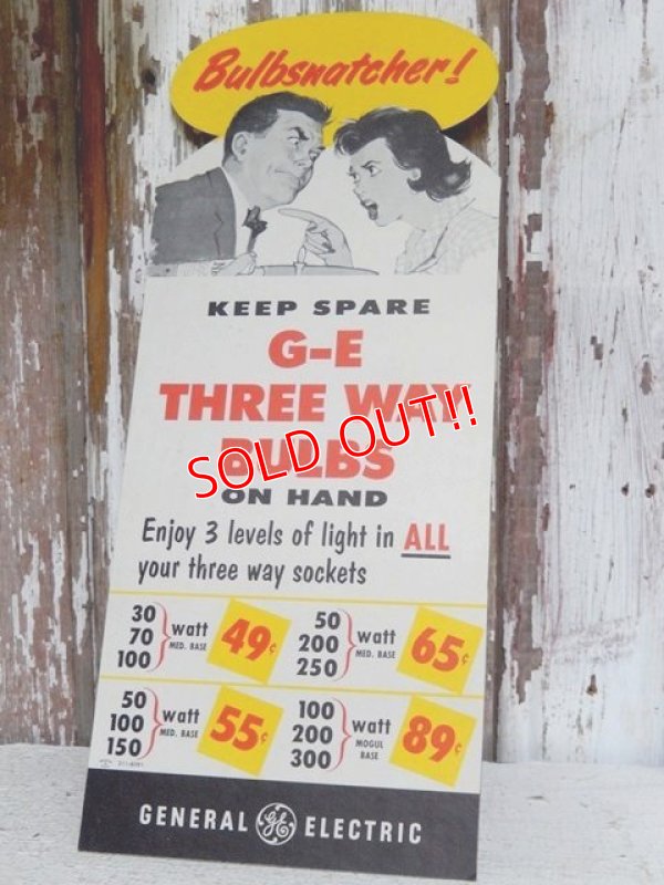 画像4: dp-150617-14 General Electric / Vintage Cardboard Sign