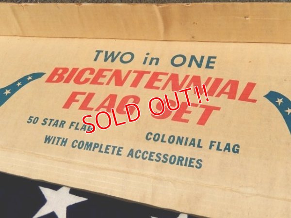 画像10: dp-150511-02 Flag of the United States 70's Two in One Bicentennial Flag Set