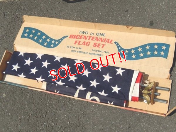 画像9: dp-150511-02 Flag of the United States 70's Two in One Bicentennial Flag Set
