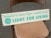 画像1: dp-150728-01 General Electric / "LIGHT FOR LIVING" 50's Sign (1)