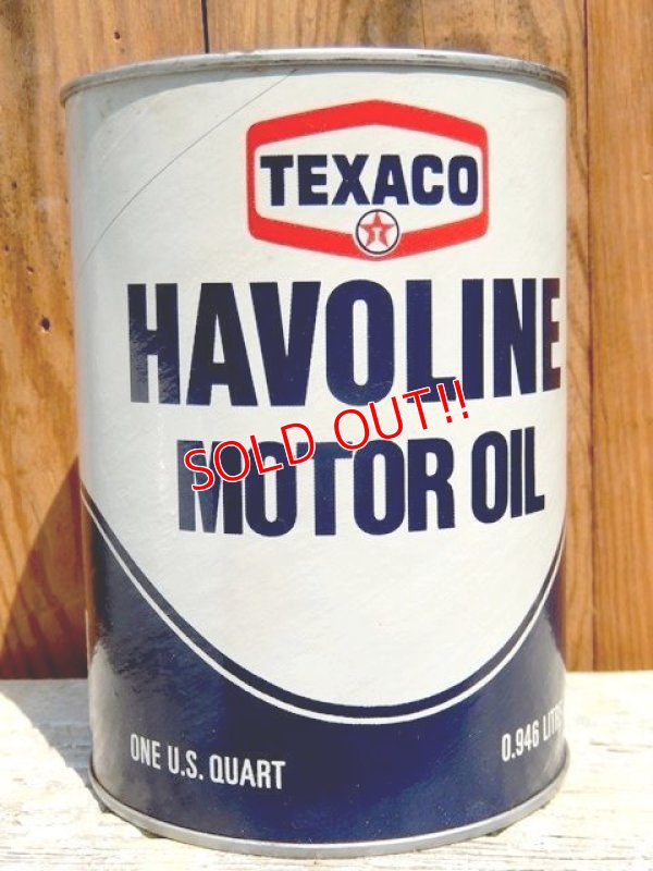 画像1: dp-150701-01 TEXACO / HAVOLINE Motor Oil Can