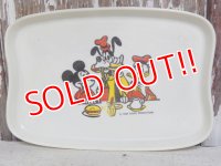 ct-150804-26 Mickey Mouse, Goofy & Donald Duck / 70's Plastic Plate
