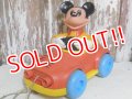 ct-150728-14 Mickey Mouse / Kohner Bros 70's Pull Toy