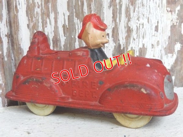 画像4: ct-150818-09 Mickey Mouse / Sun Rubber 30's-40's Fire Engine