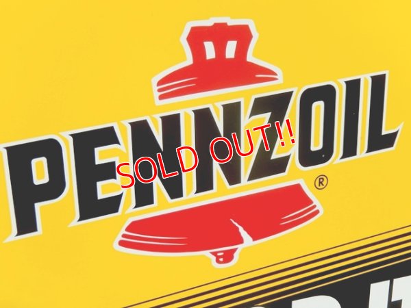 画像3: dp-150811-06 Pennzoil / 90's w-side Metal sign