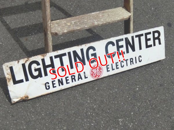 画像1: dp-150811-04 General Electric / 60's Lightning Center w-side sign