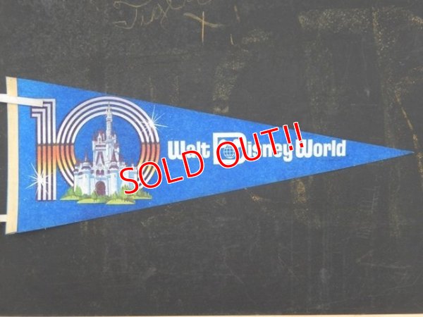 画像1: ct-150825-13 Walt Disney World / 10th Anniversary 80's Pennant