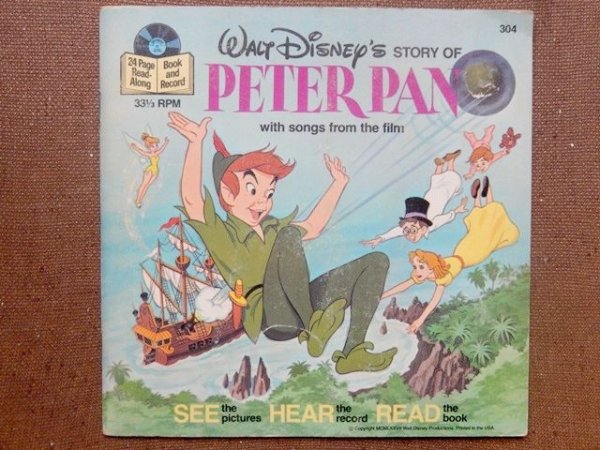 画像1: ct-150818-29 Peter Pan / 60's Record and Book