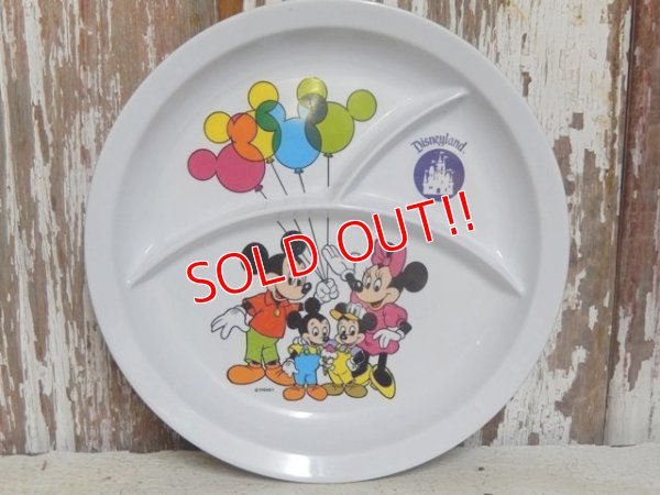 画像1: ct-150901-14 Disneyland / Mickey & Minnie 80's-90's Plastic Plate