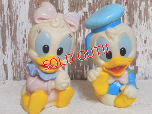 画像1: ct-150901-28 Baby Donald Duck & Daisy Duck / 80's-90's Rubber Toy