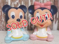 ct-150901-26 Baby Mickey Mouse & Minnie Mouse / 80's-90's Rubber Toy
