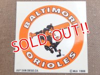 ct-150701-22 Baltimore Orioles / 80's Window Sticker