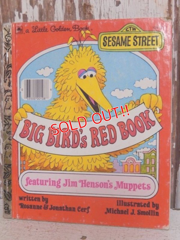 画像1: ct-150526-38 Sesame Street / Big Bird's Red Book 70's Little Golden Book