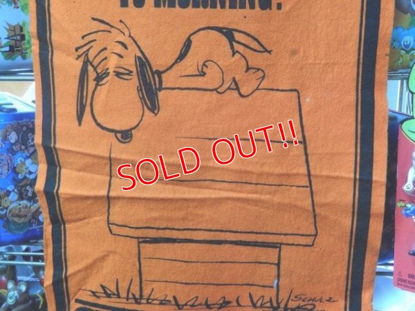 画像3: ct-151001-11 PEANUTS / 60's Banner "Snoopy" Orange