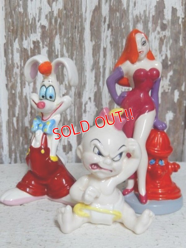 画像1: ct-151001-04 Roger Rabbit,Jessica Rabbit & Baby Herman / 90's Ceramic Figure Set