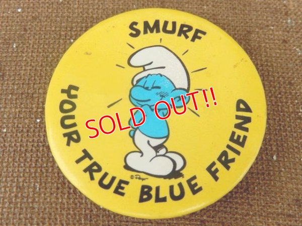 画像1: ct-151005-10 Smurf / 80's Pinback "You True Blue Friend"
