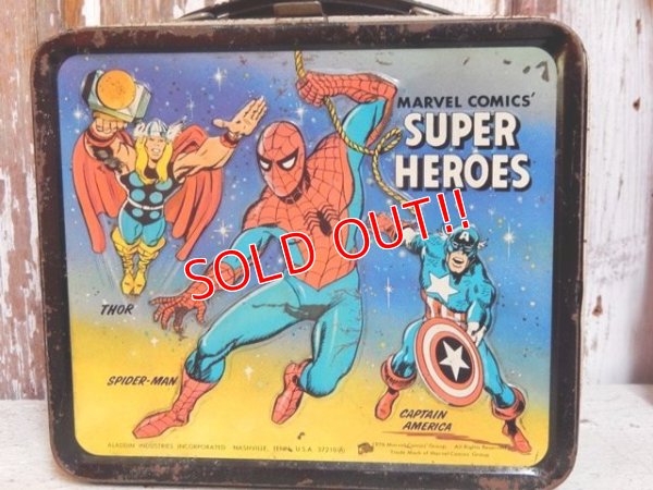 画像1: ct-151005-01 Marvel Comics Super Heroes / 1976 Metal Lunchbox