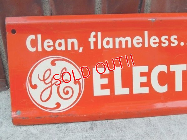 画像2: dp-151014-07 General Electric / "ELECTRIC HEATING" 50's metal sign