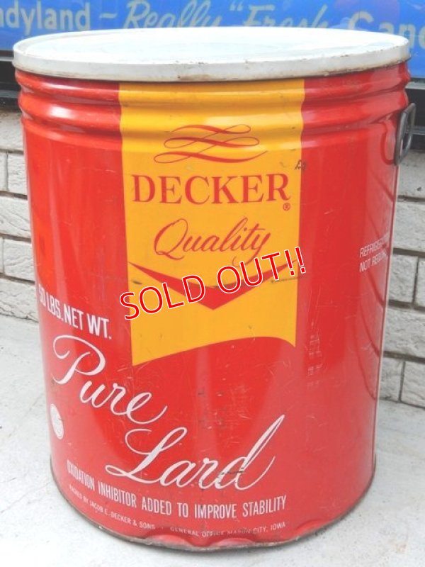 画像1: dp-151017-10 Decker / Vintage Lard Can