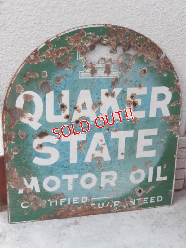 画像1: dp-151025-01 Quaker State / 30's-40's Metal Sign