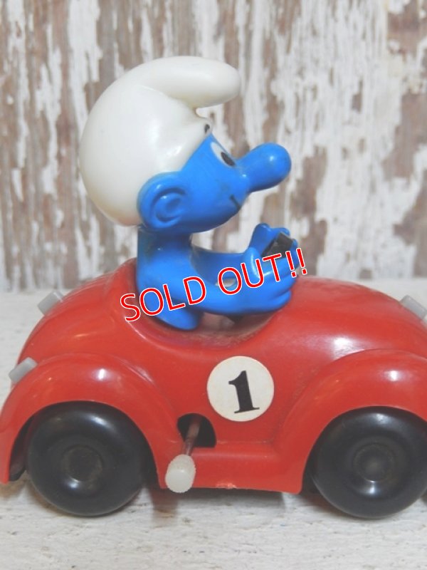 画像4: ct-151027-21 Smurf / Galoob 80's Wind up "Red Car"