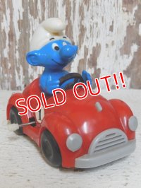 ct-151027-21 Smurf / Galoob 80's Wind up "Red Car"