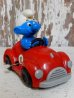 画像1: ct-151027-21 Smurf / Galoob 80's Wind up "Red Car" (1)