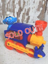 ct-151027-20 Smurf / Galoob 80's Wind up "Steam locomotive"
