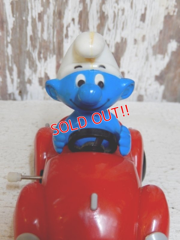 画像2: ct-151027-21 Smurf / Galoob 80's Wind up "Red Car"