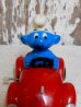 画像2: ct-151027-21 Smurf / Galoob 80's Wind up "Red Car" (2)