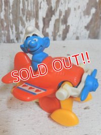 ct-151027-19 Smurf / Galoob 80's Wind up "Airplane"