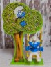 画像1: ct-151027-17 Smurf / Galoob 80's Wind up "Swing Seat" (1)