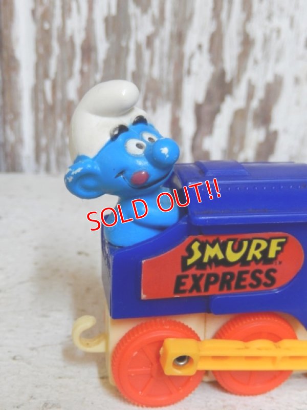 画像2: ct-151027-20 Smurf / Galoob 80's Wind up "Steam locomotive"